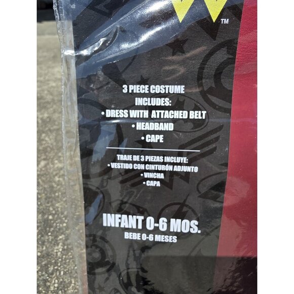 Wonder Woman‎ Infant Baby Girls 0-6 Months Halloween Costume 3 Pieces NEW - Picture 3 of 5